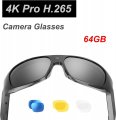 Glasses camera 4K polarized with replaceable lenses (64GB memory) with IP54