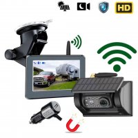 Cúvací set solárny - 5" monitor + wifi magnetická kamera bezdrótová HD 720P