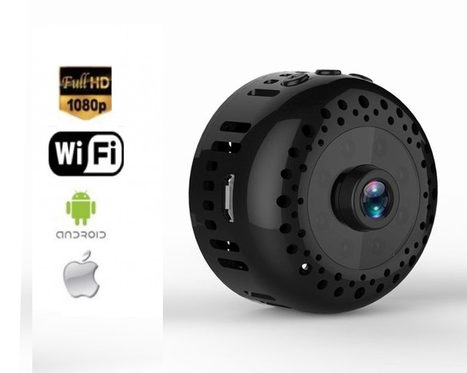 WiFi micro spy FULL HD camera with IR LED + motion detection